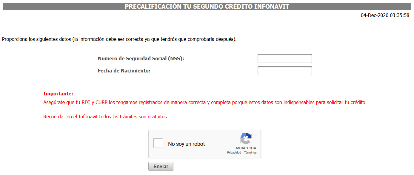 precalificación segundo crédito Infonavit